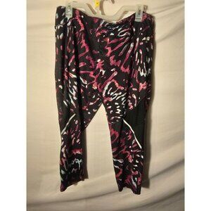 Avia Womens Size XL 16/18 Pattern Running workout Active Leggings Pants‎ Cropped